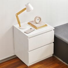 Nočný stolík biely 32x41x30 cm, MUVU, LOFT, Škandinávsky štýl, biela skrinka