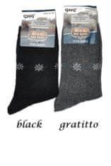 Vlnené pánske ponožky s malou vločkou EU 43-46 GREY (sivá)
