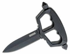 Cold Steel 80NT3 Chaos Push Knife taktický tlačný nôž 12,7 cm, celočierna, hliník, puzdro Secure-Ex