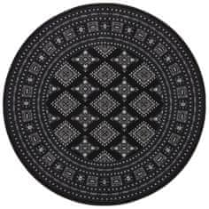NOURISTAN Kruhový koberec Mirkan 104109 Black 160x160 (priemer) kruh