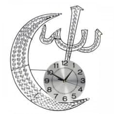 GT  K70M Dizajnové nástenné hodiny s kryštálmi Mesiac 60 x 50 cm
