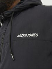 Jack&Jones Plus Pánska bunda JJERUSH 12243517 Black (Veľkosť 3XL)