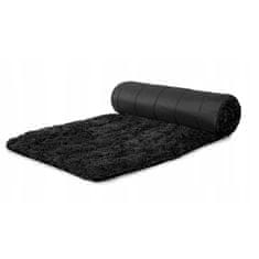 KOMFORTHOME Mäkký huňatý protišmykový koberec 80x300 cm Farba čierna