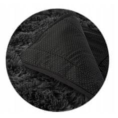 KOMFORTHOME Mäkký huňatý protišmykový koberec 80x300 cm Farba čierna
