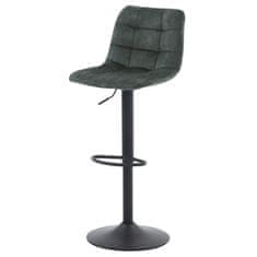 Autronic Barová židle Židle barová, zelená sametová látka, černá podnož (AUB-711 GRN4)