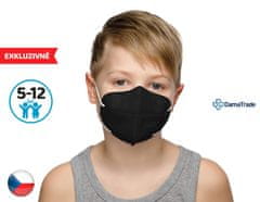 OnlineMedical 10x Český respirátor FFP2 vhodný pro děti - černý