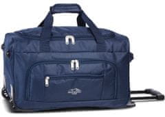 Príručná taška s kolieskami Budget Travel Bag 2 Wheels Blue