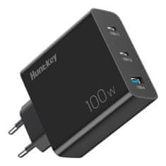 Huntkey Sieťová nabíjačka HuntKey P100 100W PD + kábel