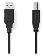 Nedis kábel USB 2.0/ zástrčka USB-A - zástrčka USB-B/ k tlačiarni a pod./ čierny/ bulk/ 5m