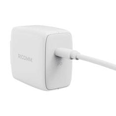 Ricomm Nástěnná nabíječka 45W GaN Ricomm RC451 EU, 1xUSB-C + 2,1m kabel USB-C
