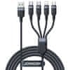 USB 4v1 USB-A - 2 x USB-C / Lightning / 1,2 m Joyroom kábel S-1T4018A18 čierny