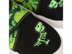 Čierno-zelené detské tenisky/papuče na suchý zips Grześ ZETPOL sú skvelou obuvou pre aktívnych chlapcov. 29 EU