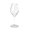 Luxusný plastový pohár Supreme na víno, nerozbitný, 380ml, transparentný