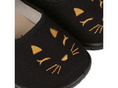 Čierne detské papuče so koženou vložkou, papuče pre dievča Marlena ZETPOL 21 EU