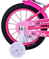 Volare Detský bicykel Lovely - dievčenský - 14 palcov - ružový Biely