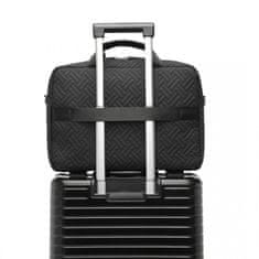 KONO Čierna elegantná cestovná taška cez rameno "Casual" - veľ. M