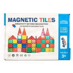 Magnetic Tiles Magnetická stavebnica pre deti sada 100ks - Magnetic Tiles