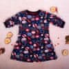 Dívčí bavlněné šaty, Ovoce - granátové, vel. 80