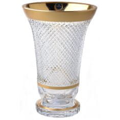 Royal Crystal Krištáľová váza Golden Empire, farba číry krištáľ, výška 255 mm