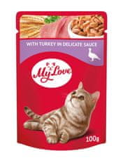 Hau&Miau My Love mokré krmivo pre mačky - Kuracie mäso v omáčke 24x100g