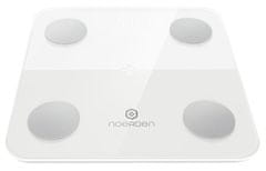 Noerden múdra váha MINIMI White/ nosnosť 150 kg/ Bluetooth 4.0/ 9 telesných parametrov/ biela/ SK app