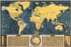 Stieracia mapa sveta EN - coffee edícia XXL
