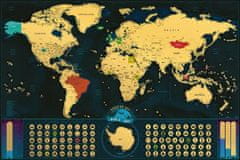 Stieracia mapa sveta EN - gold classic XL