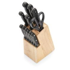Zeller Blok s 12 nožmi z gumového dreva 9x12x32,5cm