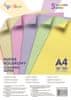 Gimboo Farebné papiere A4 - zložka 100 listov, 5 pastelových farieb