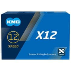 KMC reťaz X12 čierny 126čl. BOX