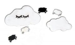 Adam toys Dekorace na zeď - Spící mráček s ovečkama, bílý/černý, Adam Toys