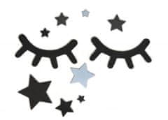 Adam toys Dekorace na zeď - Spící očka s hvězdičkami, modré, Adam Toys