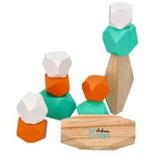 Adam toys Dřevěná balanční hra - Kameny, Adam Toys
