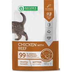 Nature's Protection Cat vreciek. Kitten Chicken and Beef 100g