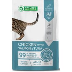 Nature's Protection Cat vreciek. Weight Control Chicken, Salmon a Tuna 100g