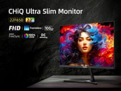 22" bezrámčekový monitor 22F650 Full HD 100 Hz UltraSlim