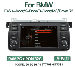 Ossuret 2GB RAM Autorádio BMW 3. séria E46, M3 ROVER 75, Android 12, WIFI, GPS, USB, Bluetooth