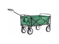 GARDEN LINE Zelený záhradný vozík, skladací, prepravný 119x53x92,5 cm 