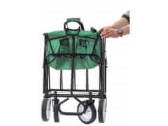 GARDEN LINE Zelený záhradný vozík, skladací, prepravný 119x53x92,5 cm 