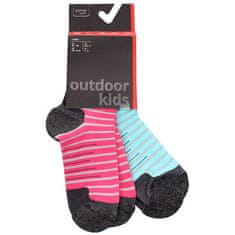 Lenz Outdoor Kids 1.0 detské ponožky tyrkysová-ružová veľkosť (obuv) EU 23-26