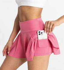 VIVVA® Dámska športová sukňa so zabudovanými šortkami a vreckom – ružová, veľkosť L/XL | SKORTIFY