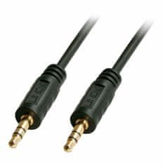 Lindy Kábel 3,5mm stereo jack M/M 3m, čierny, pozl. konektor, Premium