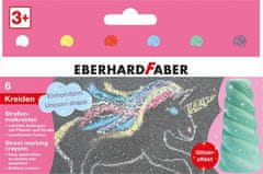 EBERHARDFABER Krieda na chodník "Unikornis", 6 trblietavých farieb, E526560