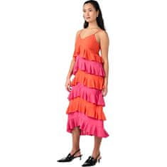 Y.A.S Dámske šaty YASCLARA Regular Fit 26032842 Mandarin Red (Veľkosť M)