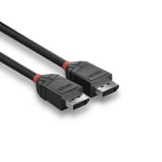 Lindy Kábel DisplayPort M/M 1m, 4K@60Hz, DP v1.2, 21.6Gbit/s, čierny, Black Line