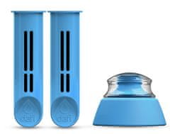 Náhradný filter 2 ks + viečko pre filtračnú fľašu modrá