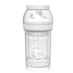 Twistshake Dojčenská fľaša Anti-Colic 180ml, Biela