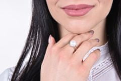 Evolution Group Strieborný perlový prsteň Pavona 25001.1 (Obvod 54 mm)