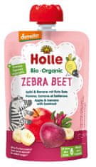 Holle Bio Zebra Beet 100% pyré jablko, banán, červená repa 6 x 100g