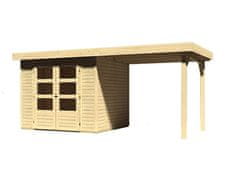 KARIBU drevený domček KARIBU ASKOLA 3 + prístavok 240 cm (73246) natur